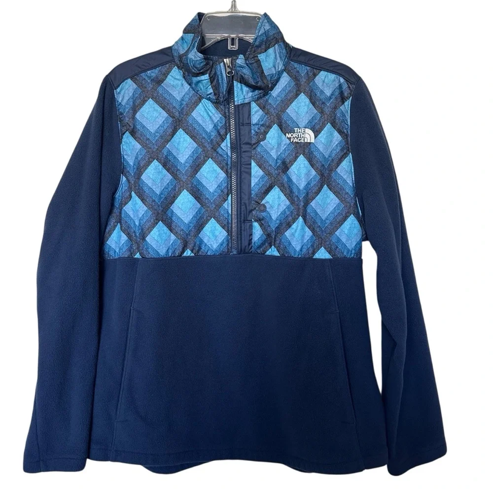The North Face women’s 200WT Tundra pullover quilted fleece half zip size small‌